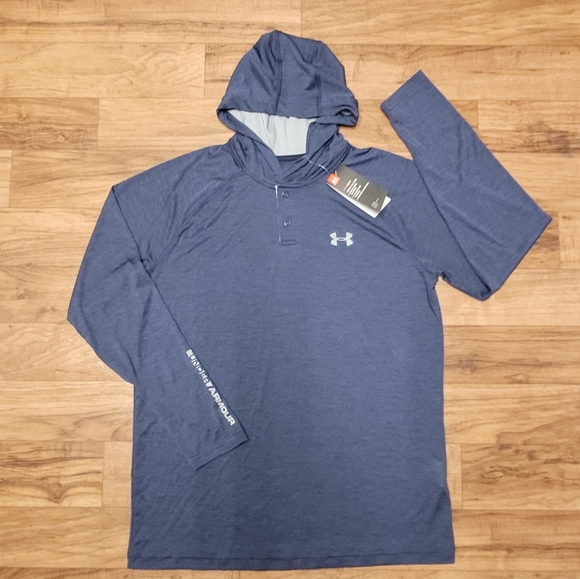 NWT Under Armour Men’s Blue Hoodie Sz M - Picture 2 of 7